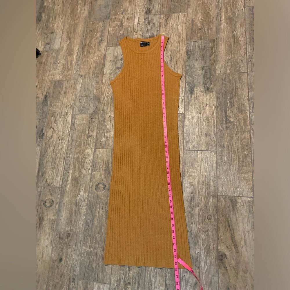 Women’s ASOS mustard sleeveless maxi dress sz 8 Preloved good condition #hippie - Picture 4 of 5